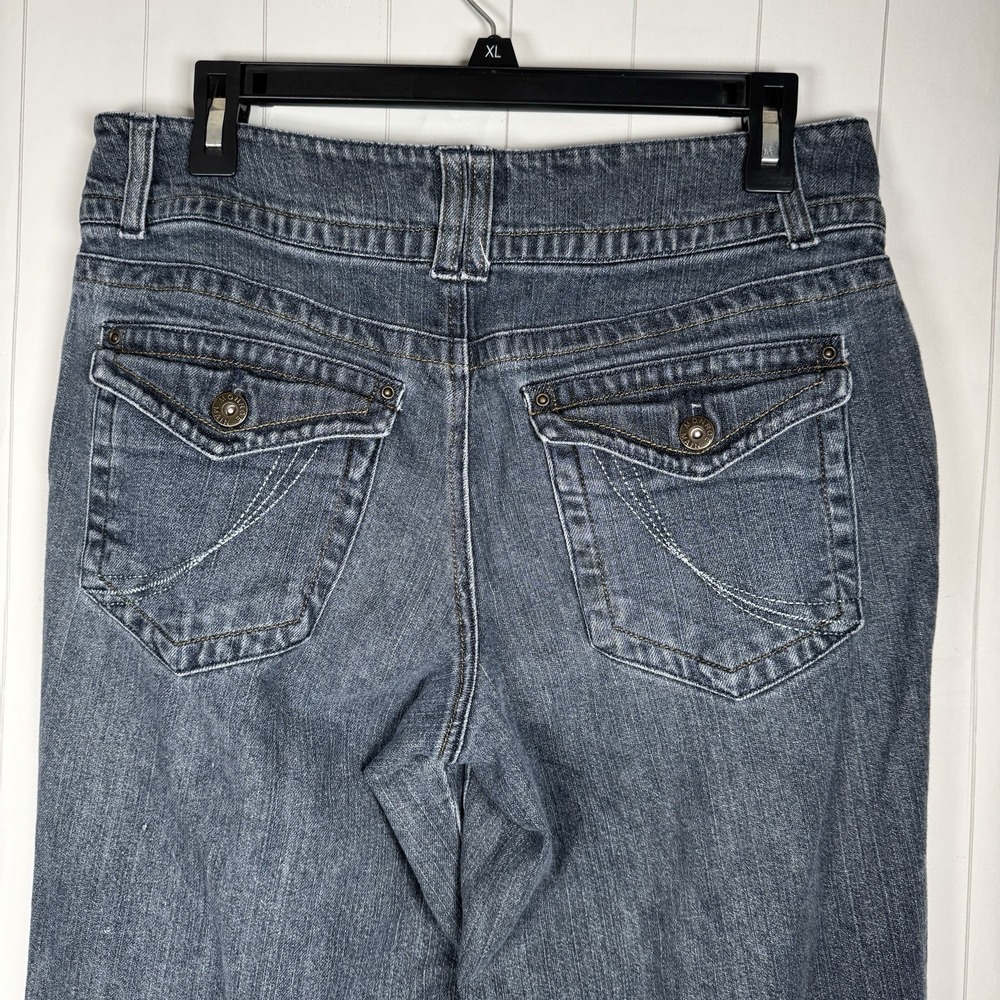 Monroe & Main Lola Control Trouser Leg Blue Jeans Tummy Panel Denim Pants sz 12